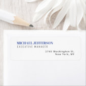 モダンエレガントシンプル青 ラベル (インサイチュ)