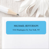 モダンエレガントシンプル青 ラベル (インサイチュ)