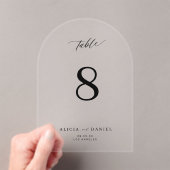 モダンエレガントシンプル黒文字結婚arch's アクリル招待状 (インサイチュ (ポータブル))