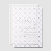 モダンエレガントシンプル黒結婚文字 ベラム紙招待状 (オフセット (招待状))