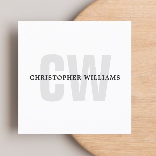 モダンエレガントシンプル スクエア名刺