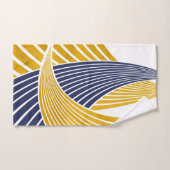 モダンエレガントシンプル，波，線，ストライプ波 バスタオルセット (ハンドタオル)