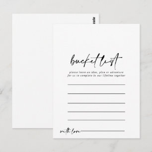 モダンエレガントシンプルBucket List Card ポストカード