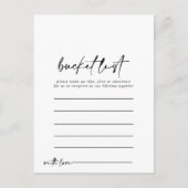 モダンエレガントシンプルBucket List Card ポストカード (正面)