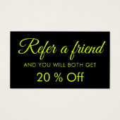 モダンエレガントシンプルChartreuse参照カード (正面)