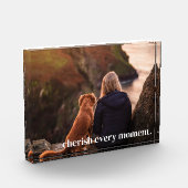 モダンエレガントシンプルCherishメモリカスタム フォトブロック (左)