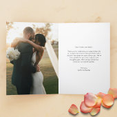 モダンエレガントシンプルChic 2写真結婚s サンキューカード