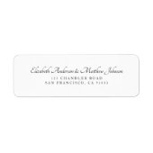 モダンエレガントシンプルScript差出人住所 ラベル (正面)