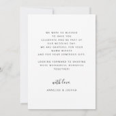 モダンエレガントシンプルScript Photo結婚's サンキューカード (裏面)