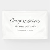 モダンエレガントシンプルScript Wedding Reception 横断幕 (横)