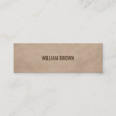 モダンエレガントシンプルTexture Brown Consultant スキニー名刺 (正面)