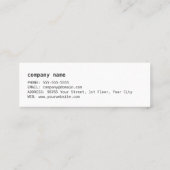 モダンエレガントシンプルTexture Red Consultant スキニー名刺 (裏面)