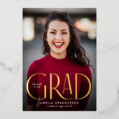 モダンエレガントシンプルType2Photo Gradation 箔招待状 (正面)