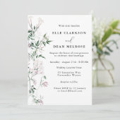 モダンエレガントジャスミン結婚ラベンダーズ 招待状 (スタンド正面)