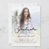 モダンエレガントスクリプトグラデーションのグラデーションの写真 招待状 (正面)