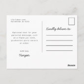 モダンエレガントスクリプトグラデーションのグラデーションの写真po ポストカード (裏面)