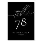 モダンエレガントスクリプ結婚ト テーブルナンバー (裏面)