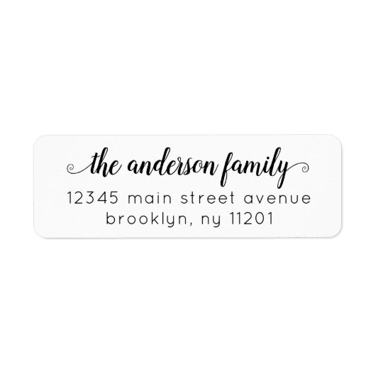 モダンエレガントスタイリッシュクラシックBlack Script Family ラベル (正面)