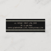 モダンエレガントスタイリッシュシンプル・黒・真珠 スキニー名刺 (裏面)