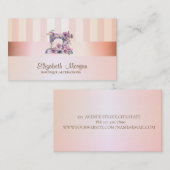 モダンエレガントスタイリッシュストライプの裁縫機 名刺 (正面/裏面)