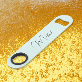 モダンエレガントスタイリッシュトレンディーモノグラムアクアブルー スピード栓抜き