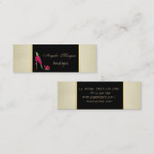 モダンエレガントスタイリッシュフローラ – ハイヒール スキニー名刺 (正面/裏面)