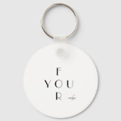 モダンエレガントスタイリッシュミニマル鎖 キーホルダー (正面)