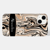 モダンエレガントスタイリッシュ水の色をカスタマイズ Case-Mate iPhoneケース (裏面 (横))