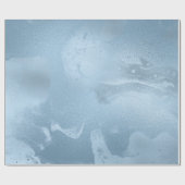 モダンエレガントスタイリッシュ青大理石 ラッピングペーパー (フラット)