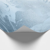 モダンエレガントスタイリッシュ青大理石 ラッピングペーパー (角)