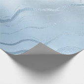 モダンエレガントスタイリッシュ青大理石 ラッピングペーパー (角)