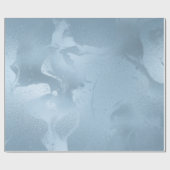 モダンエレガントスタイリッシュ青大理石 ラッピングペーパー (フラット)