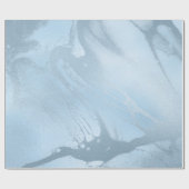 モダンエレガントスタイリッシュ青大理石 ラッピングペーパー (フラット)