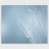 モダンエレガントスタイリッシュ青大理石 ラッピングペーパー (フラット)