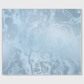 モダンエレガントスタイリッシュ青大理石 ラッピングペーパー (フラット)
