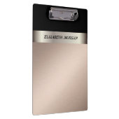 モダンエレガントストライプのパーソナライズされた クリップボード (右)