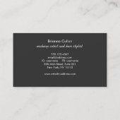 モダンエレガントストライプのフェイク金の箔とピンク 名刺 (裏面)