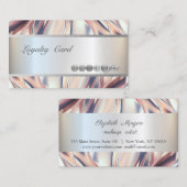 モダンエレガントストライプの抽象芸術 ロイヤリティカード (正面/裏面)