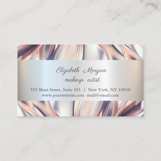 モダンエレガントストライプの抽象芸術 ロイヤリティカード (裏面)