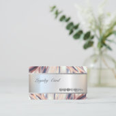 モダンエレガントストライプの抽象芸術 ロイヤリティカード (スタンド正面)