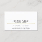 モダンエレガントストライプの金ゴールド 名刺 (正面)