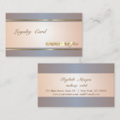 モダンエレガントストライプの,点々のあるロイヤリティカード ロイヤリティカード (正面/裏面)