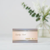 モダンエレガントストライプの,点々のあるロイヤリティカード ロイヤリティカード (スタンド正面)