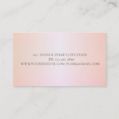 モダンエレガントストライプの,金ゴールド枠 名刺 (裏面)