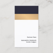 モダンエレガントストライプフェイク金ゴールド設計者 名刺 (正面)