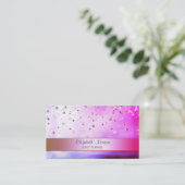 モダンエレガントストライプ紙吹雪 名刺 (スタンド正面)