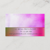 モダンエレガントストライプ紙吹雪 名刺 (裏面)