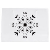 モダンエレガントスノードクリスマスホリシンプルー ラージペーパーバッグ (裏面)