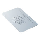 モダンエレガントスノーフレークメディカルホリディグリーティング マグネット (右側)