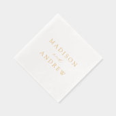 モダンエレガントスパーソナライズされた結婚ト 箔ナプキン (右)